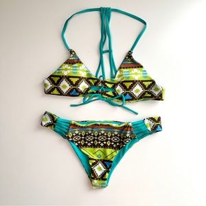 String Swimsuit Two Piece Set Large Size